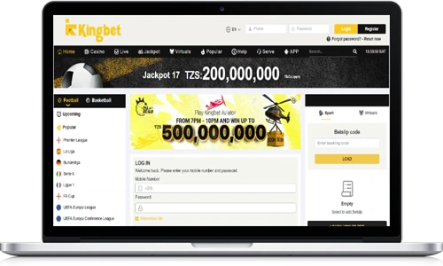 KingBet Tanzania mobile app